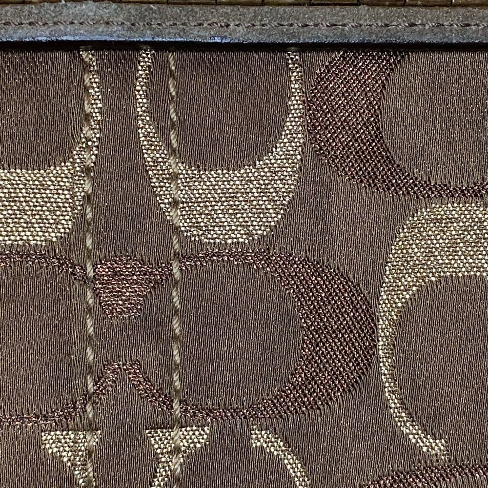 Metallic Signature Beaded Brown Lurex Suede Wristlet​​​​​​​​​​​​​​​​​​​​​​​​ - Picture 4 of 11